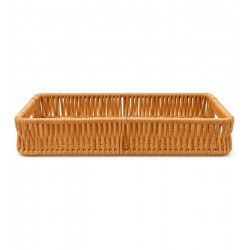 Bandeja 25x15cm Retangular Autumn em Rattan com Alça